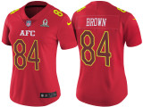 WOMEN'S AFC 2017 PRO BOWL PITTSBURGH STEELERS #84 ANTONIO BROWN RED GAME JERSEY
