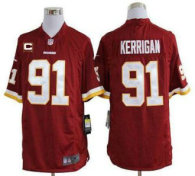 Nike Redskins -91 Ryan Kerrigan Burgundy Red Team Color With C Patch Stitched NFL Game Jersey