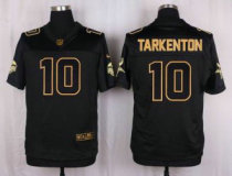 Nike Minnesota Vikings -10 Fran Tarkenton Black Stitched NFL Elite Pro Line Gold Collection Jersey