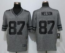 Nike Packers -87 Jordy Nelson Gray Stitched NFL Limited Gridiron Gray Jersey