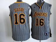 Los Angeles Lakers -16 Pau Gasol Grey Static Fashion Stitched NBA Jersey