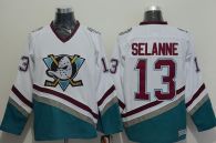 Anaheim Ducks -13 Teemu Selanne White CCM Throwback Stitched NHL Jersey