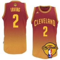 Cleveland Cavaliers -2 Kyrie Irving Red Resonate Fashion Swingman The Finals Patch Stitched NBA Jers