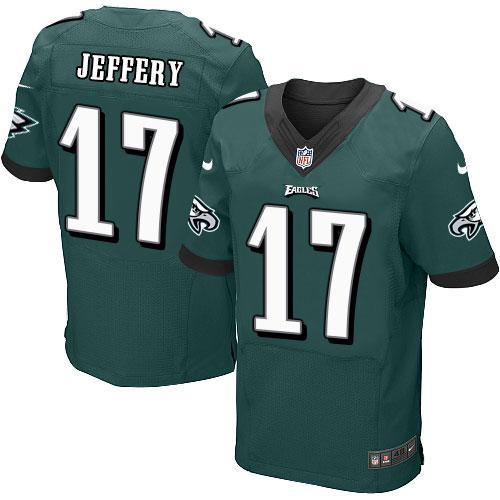 Nike Eagles -17 Alshon Jeffery Midnight Green Team Color Stitched NFL New Elite Jersey