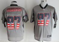 Nike New England Patriots -87 Rob Gronkowski Grey Mens Stitched NFL Elite USA Flag Fashion Jersey