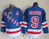 New York Rangers -9 Adam Graves Light Blue CCM Throwback Stitched NHL Jersey