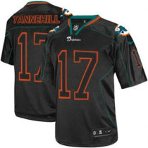 Nike Dolphins -17 Ryan Tannehill Lights Out Black Stitched NFL Elite Jersey