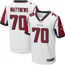 Nike Atlanta Falcons 70 Jake Matthews White Stitched NFL Elite Jersey