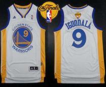 Revolution 30 Golden State Warriors -9 Andre Iguodala White The Finals Patch Stitched NBA Jersey