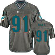 Nike Miami Dolphins #91 Cameron Wake Grey Men’s Stitched NFL Elite Vapor Jersey