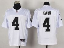 Nike Oakland Raiders #4 Derek Carr White Men's Stitched NFL Elite Jersey