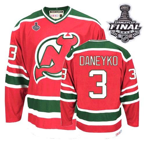 New Jersey Devils -3 Ken Daneyko 2012 Stanley Cup Finals Red Green CCM Team Classic Stitched NHL Jer