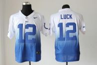 Nike Indianapolis Colts #12 Andrew Luck Royal Blue White Men's Stitched NFL Elite Fadeaway Fashion J