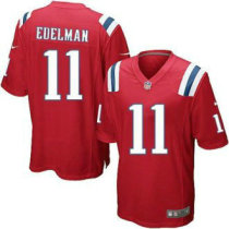 Nike New England Patriots -11 Julian Edelman Red Alternate NFL Game Jersey