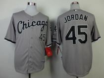 Chicago White Sox -45 Michael Jordan Stitched Grey MLB Jersey