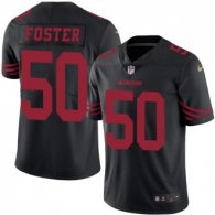 Nike 49ers -50 Reuben Foster Black Stitched NFL Limited Rush Jersey