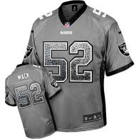 Nike Oakland Raiders #52 Khalil Mack Grey Men's Stitched NFL Elite Drift Fashion Jersey
