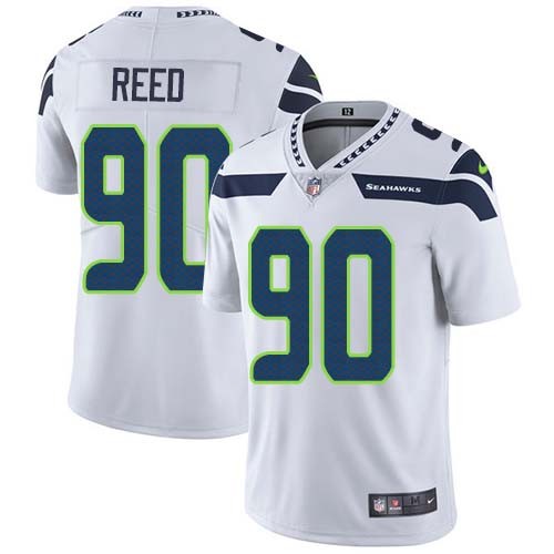 Nike Seahawks -90 Jarran Reed White Stitched NFL Vapor Untouchable Limited Jersey