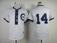 Chicago Cubs -14 Ernie Banks White 1909 Turn Back The Clock Stitched MLB Jersey