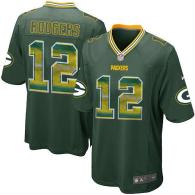 Nike Packers -12 Aaron Rodgers Green Team Color Stitched NFL Limited Strobe Jersey