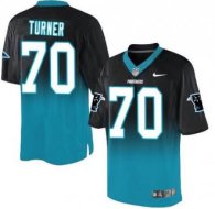 Nike Carolina Panthers -70 Trai Turner BlackBlue Stitched NFL Elite Fadeaway Fashion Jersey