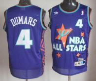 Detroit Pistons -4 Joe Dumars Purple 1995 All Star Throwback Stitched NBA Jersey