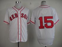 Boston Red Sox #15 Dustin Pedroia White 1936 Turn Back The Clock Stitched MLB Jersey