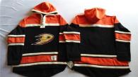 Anaheim Ducks Blank Black Sawyer Hooded Sweatshirt Stitched NHL Jersey