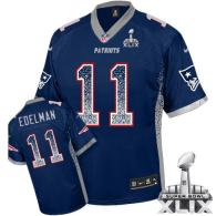 Nike New England Patriots -11 Julian Edelman Navy Blue Team Color Super Bowl XLIX Mens Stitched NFL