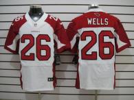 Nike Cardinals -26 Chris Wells White Men's Stitched NFL Elite Jersey
