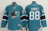 San Jose Sharks -88 Brent Burns Teal Stitched NHL Jersey
