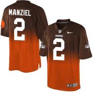 Nike Cleveland Browns -2 Johnny Manziel Brown Orange Men's Stitched NFL Elite Fadeaway Fashion Jerse
