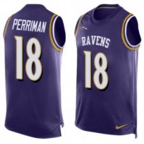 Nike Ravens -18 Breshad Perriman Purple Team Color Stitched NFL Limited Tank Top Jersey