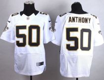 Nike New Orleans Saints #50 Stephone Anthony White Men's Stitched NFL Elite Jersey