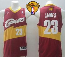New Revolution 30 Cleveland Cavaliers -23 LeBron James Red The Finals Patch Stitched NBA Jersey