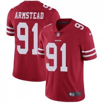 Nike 49ers -91 Arik Armstead Red Team Color Stitched NFL Vapor Untouchable Limited Jersey