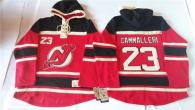 New Jersey Devils -23 Mike Cammalleri Red Sawyer Hooded Sweatshirt Stitched NHL Jersey