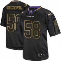 Nike Ravens -58 Elvis Dumervil Lights Out Black Stitched NFL Elite Jersey