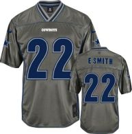 Nike Dallas Cowboys #22 Emmitt Smith Grey Men's Stitched NFL Elite Vapor Jersey