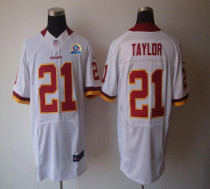 Nike Washington Redskins -21 Sean Taylor White With Hall of Fame 50th Patch Men's Stitched NFL Elite