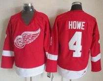 Detroit Red Wings -4 Gordie Howe Red CCM Throwback Stitched NHL Jersey