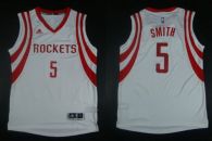 Revolution 30 Houston Rockets -5 Josh Smith White Road Stitched NBA Jersey