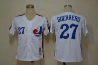 Mitchell And Ness Expos -27 Vladimir Guerrero White Throwback Stitched MLB Jersey