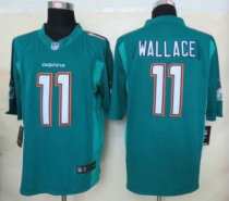 Nike Dolphins -11 Mike Wallace Aqua Green Team Color Stitched NFL Limited Jersey