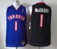 Toronto Raptors -1 Tracy Mcgrady Black Purple Nike Throwback Stitched NBA Jersey