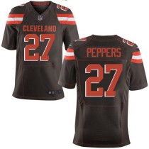 Nike Browns -27 Jabrill Peppers Brown Team Color Stitched NFL New Elite Jersey