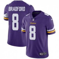 Nike Vikings -8 Sam Bradford Purple Team Color Stitched NFL Vapor Untouchable Limited Jersey