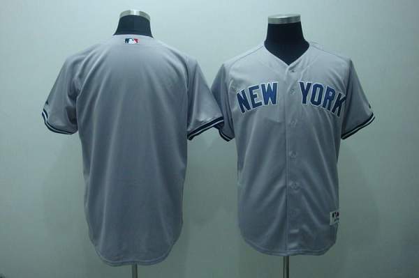 New York Yankees Blank Stitched Grey MLB Jersey