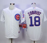Chicago Cubs -18 Ben Zobrist White Cool Base Stitched MLB Jersey