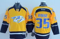 Nashville Predators -35 Pekka Rinne Yellow Home Stitched NHL Jersey